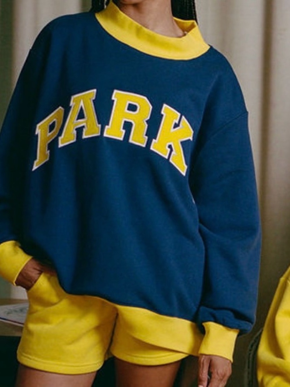 Parke NWOT Crewneck (Navy & Yellow)